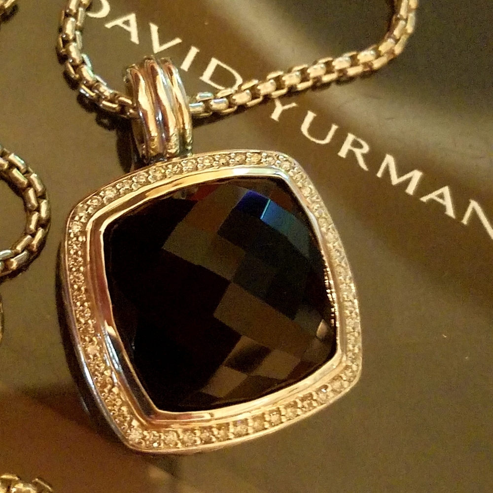 20mm black diamond David yurman pendant